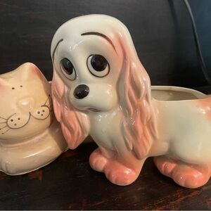 Cute Cat and Dog Ceramic Planters